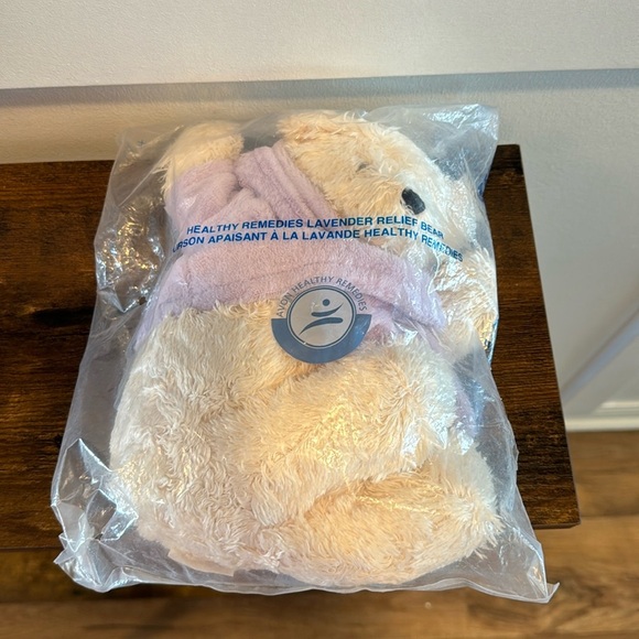 NIB— Teddy Bear Plush Healthy Remedies Lavender Relief Bear Robe 12” Avon - Picture 1 of 2